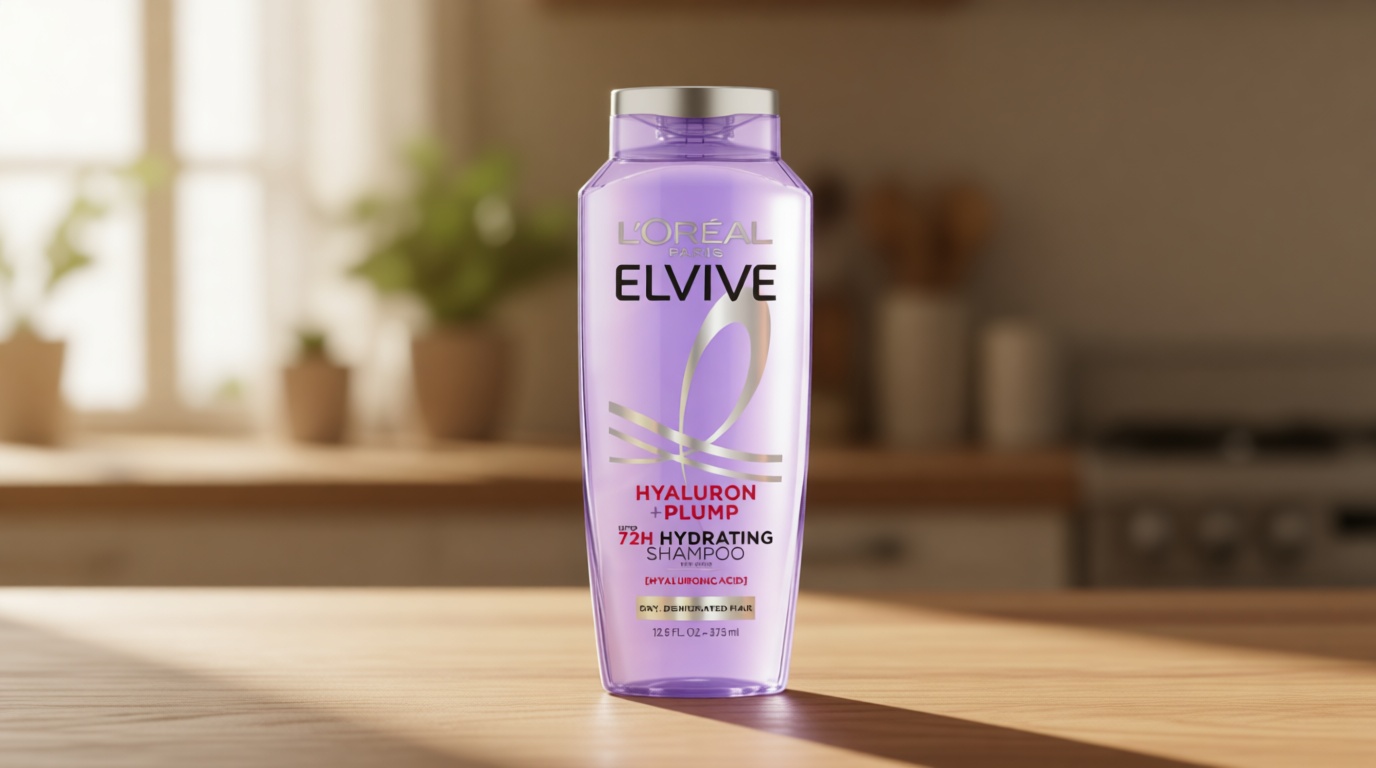 L'Oreal Paris Elvive Hyaluron Plump Hydrating Shampoo for Dehydrated, Dry Hair Infused with Hyaluronic Acid Care Complex, Paraben-Free, 12.6 Fl Oz