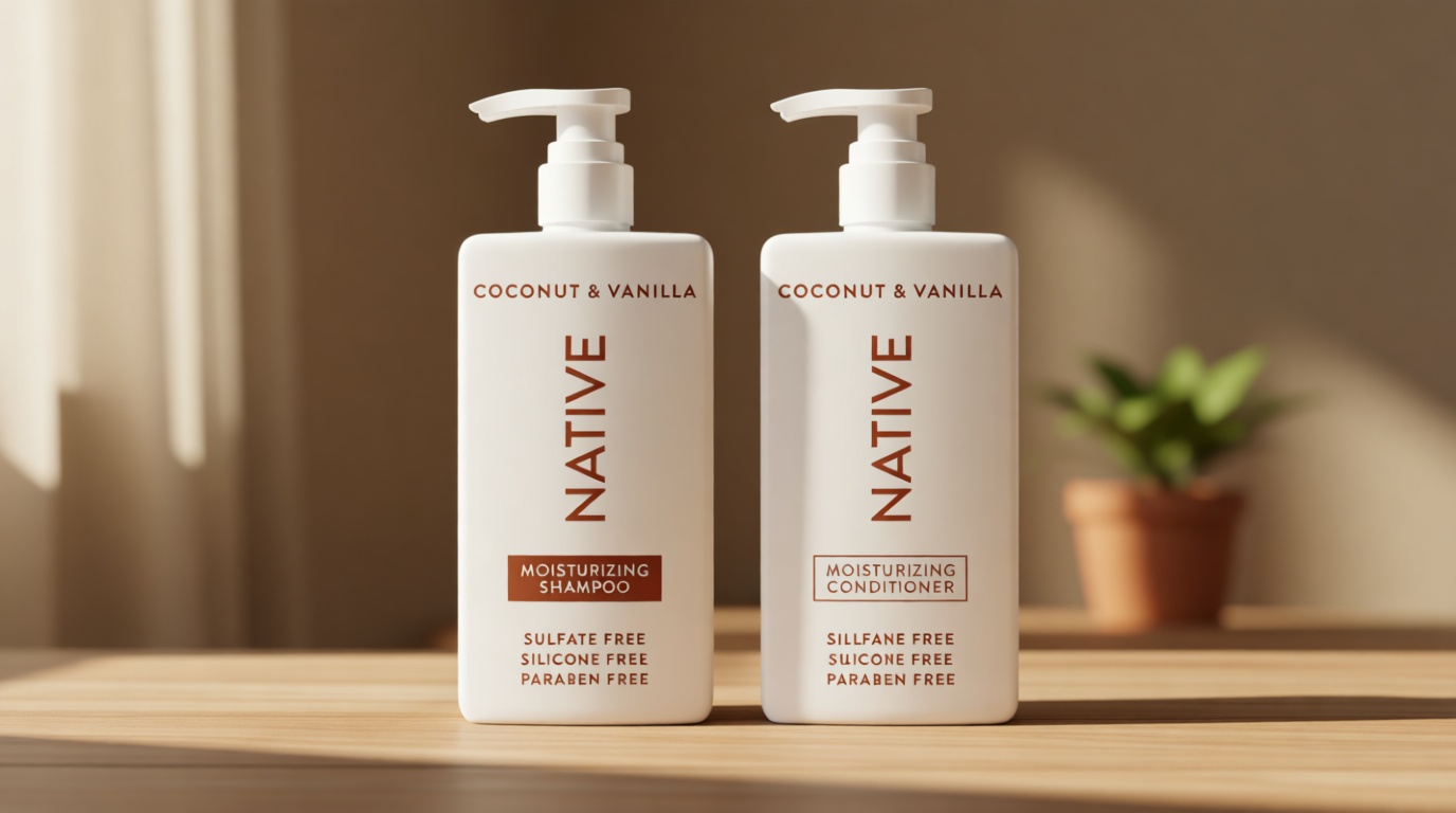 Native Coconut & Vanilla Shampoo and Conditioner Contain Naturally Derived Ingredients | All Hair Types, Color & Treated, Fine to Dry Damaged, Sulfate & Dye Free - 2-Pack