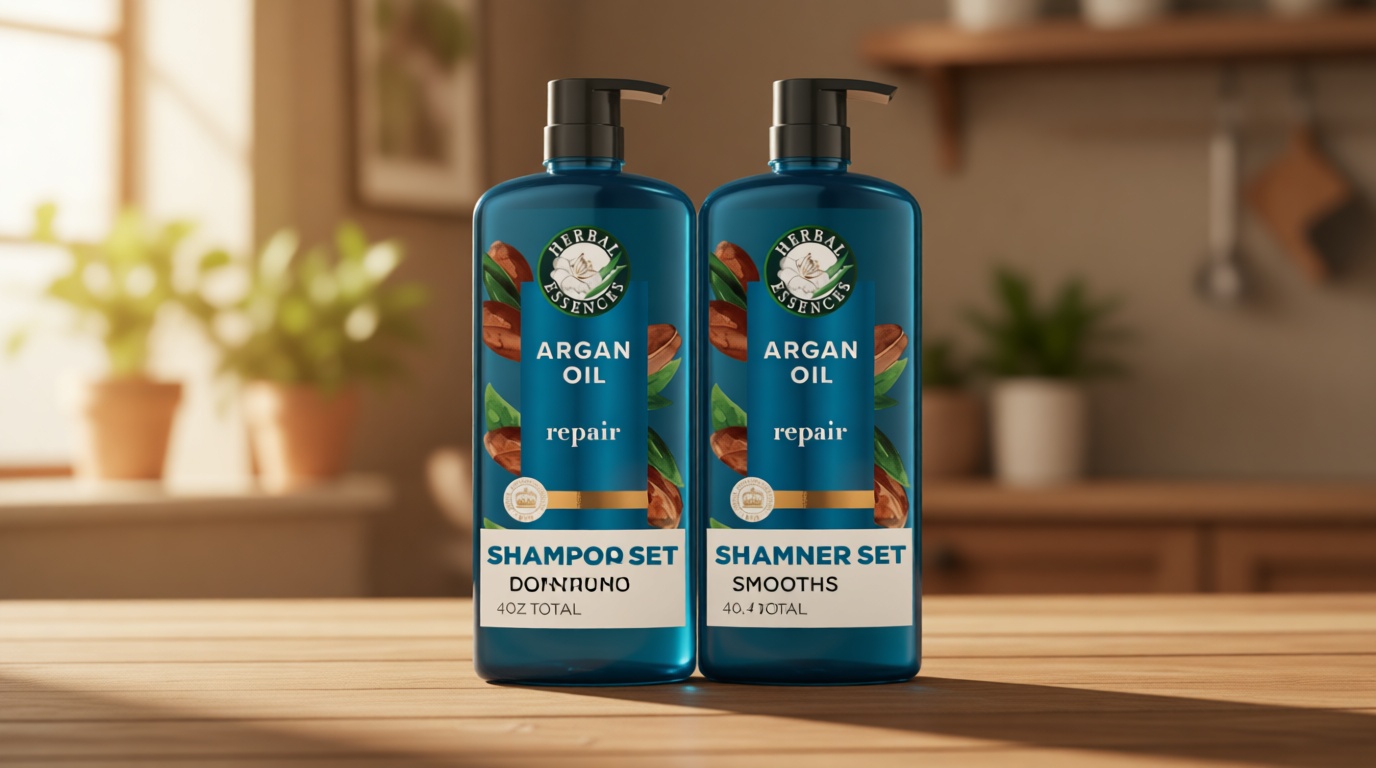 Herbal Essences Argan Oil Repair Shampoo & Conditioner Set, Moisturizes & Smoothes, Paraben-Free, Color-Safe, pH-Balanced, Citrus Scent, 20.2 Fl Oz, 2-Pack