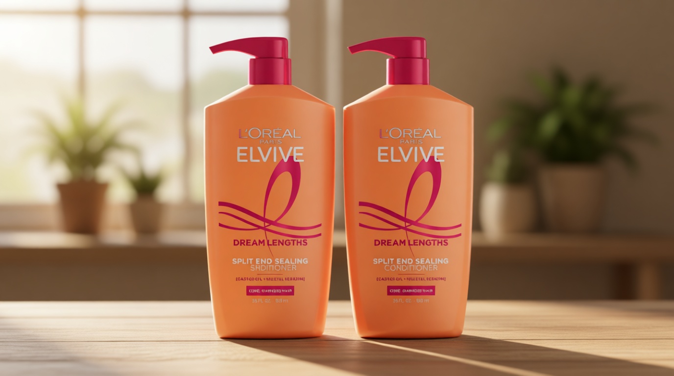 L'Oreal Paris Elvive Dream Lengths Shampoo and Conditioner Kit, Paraben Free, 1 kit
