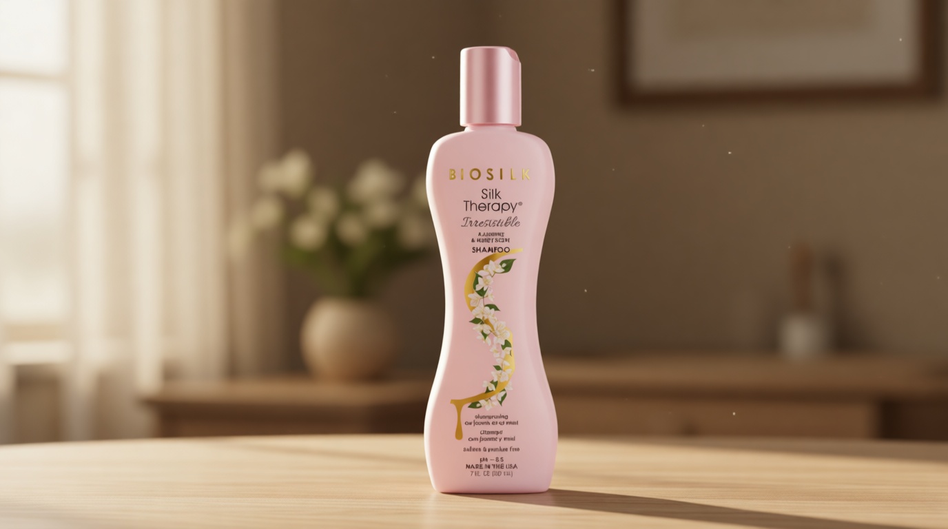 BioSilk Irresistible Shampoo, Cleanses & Conditions Frizzy Hair, Jasmine & Honey Scent, Silk Proteins & Botanical Extracts, Sulfate-Free, Paraben-Free, Cruelty-Free, 7 Oz
