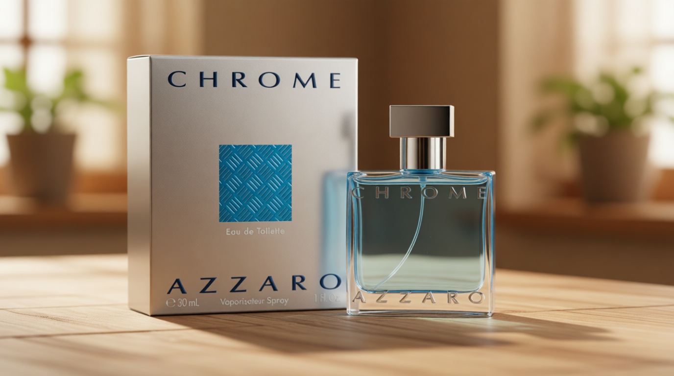 Azzaro Chrome Eau de Toilette - Fresh Aquatic Mens Cologne - Citrus, Woody, Musky Fragrance -Fresh Notes of Bergamot - Everyday Wear - Classic Summer Beach Scent - Luxury Perfumes for Men