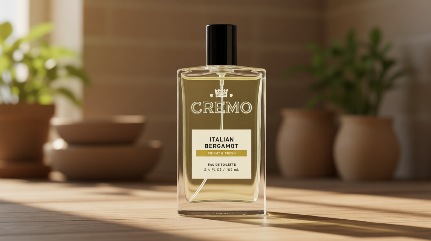 Cremo Cologne For Men - Italian Bergamot Mens Cologne Spray, A Combination of Italian Bergamot, Neroli Blossom, and Fresh Vetiver, Multi-Layered Signature Men's Fragrances, 3.4 Fl Oz