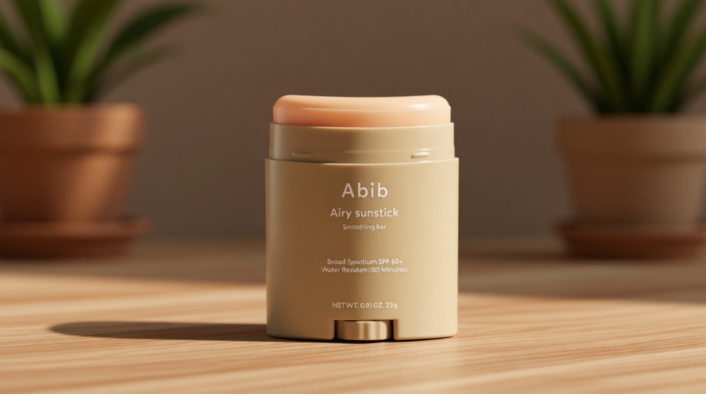 Abib Airy Sunstick Protection Bar SPF50+ Broad Spectrum, Semi-Matte Sunscreen Stick for Oily & Combination Skin, No White Cast, Water-Resistant, Korean Sunscreen, 0.81 oz / 23 g