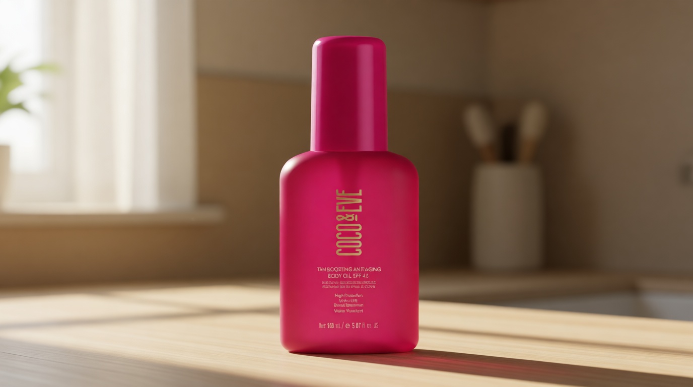 Coco & Eve Tan Boosting Anti-Aging Body Oil SPF45 - Tanning Accelerator Pump, UVA UVB Sun Protection | Moisturizing Outdoor Bronzing Enhancer with Natural Ingredients, Antioxidants (5.07 Fl Oz)