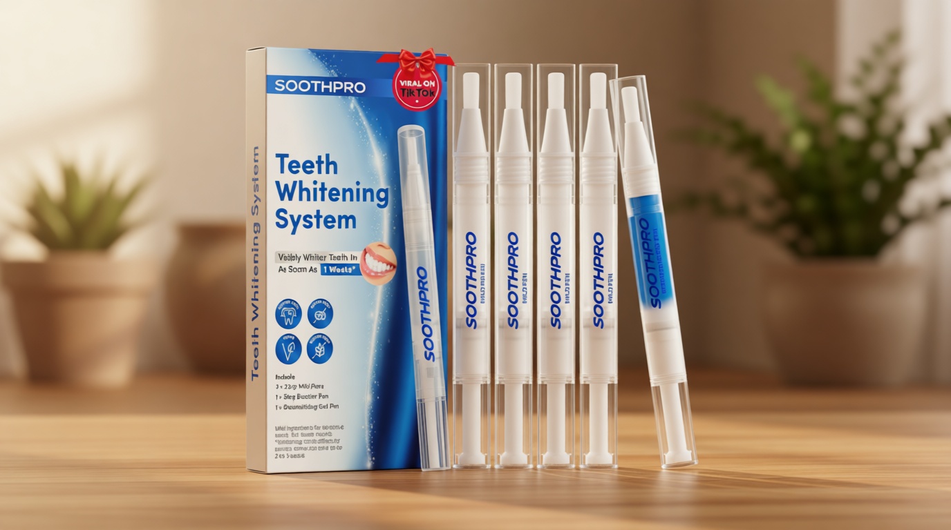Teeth Whitening Pen Gel Kit: 22% & 35% Carbamide Peroxide Gel for Stain Removal - Enamel Safe with Soothing Gel Pen for Sensitive Teeth (5 Pack)