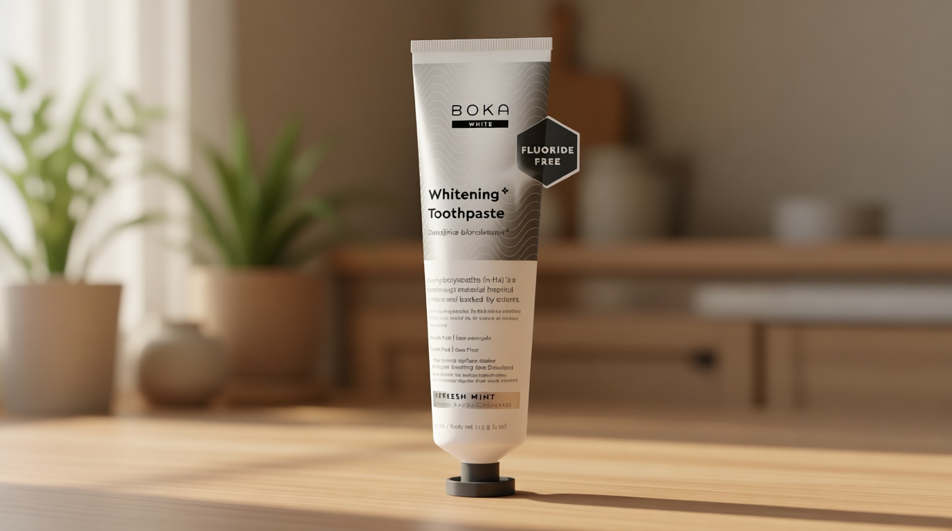 Boka Fluoride Free Toothpaste, Nano Hydroxyapatite Toothpaste, Appropriate for Sensitive Teeth, for Adult, Kids Oral Care - Whitening* Refresh Mint, 4 Fl Oz 1Pk US Manufactured