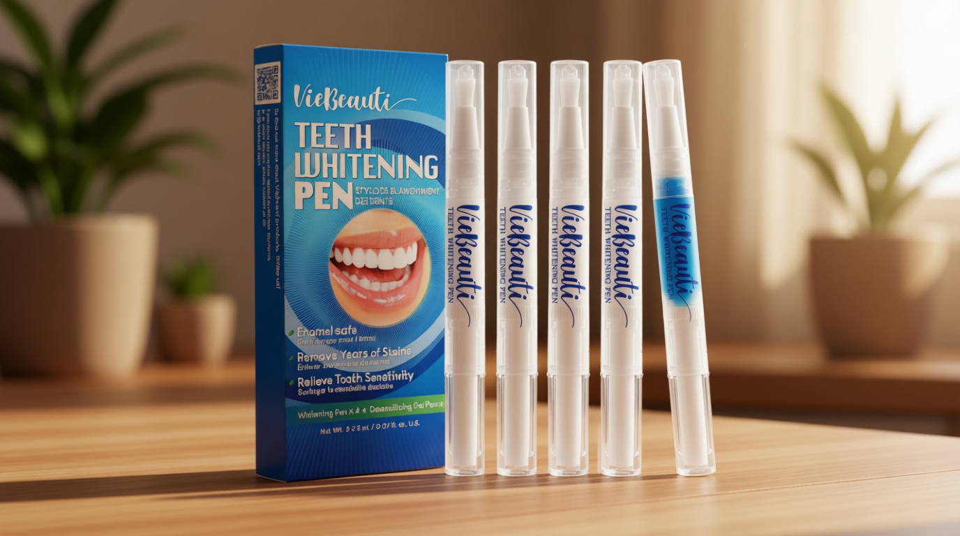 Teeth Whitening Pen Gel Kit: 35% Carbamide Peroxide Gel for Stain Removal - No Sensitivity with Remineralizing Pen for a Brighter Whiter Smile Mint (5 Pack)