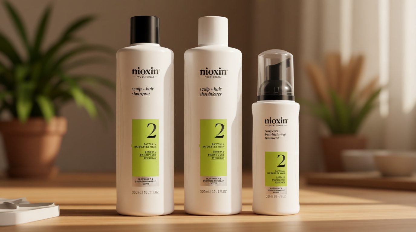 Nioxin Scalp + Hair Thickening System Kits | For Natural, Colored, & Damaged Hair with Light to Progressed Thinning | Strengthen & Boost Hair Density with Niacinamide & Biotin | 3 Month Supply