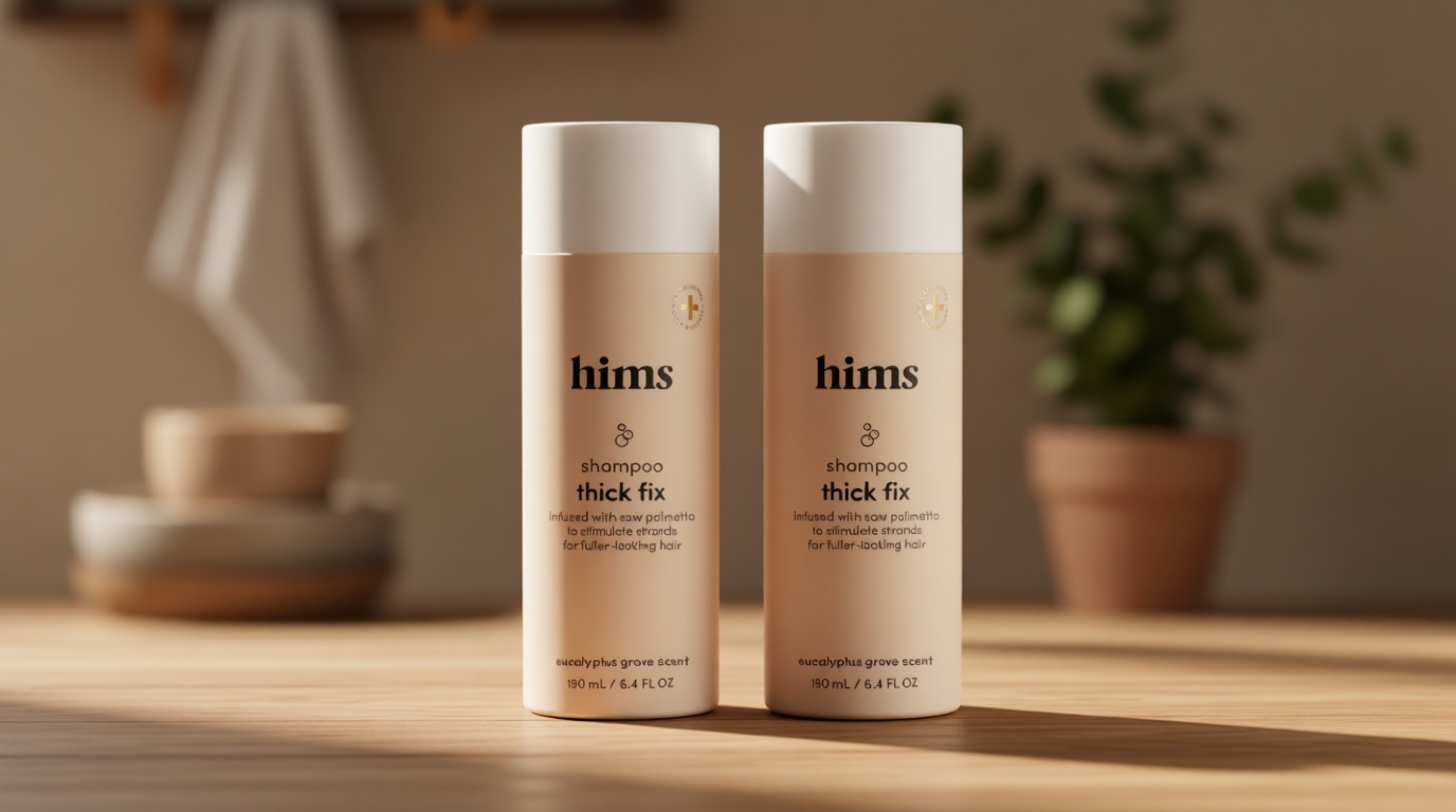 hims Thick Fix Shampoo - Saw Palmetto for Healthy Hair Growth & Thickening - Scalp Cleansing - Vegan, Sulfate-Free & Cruelty-Free - Eucalyptus Scent, 2 pack 6.4 fl oz