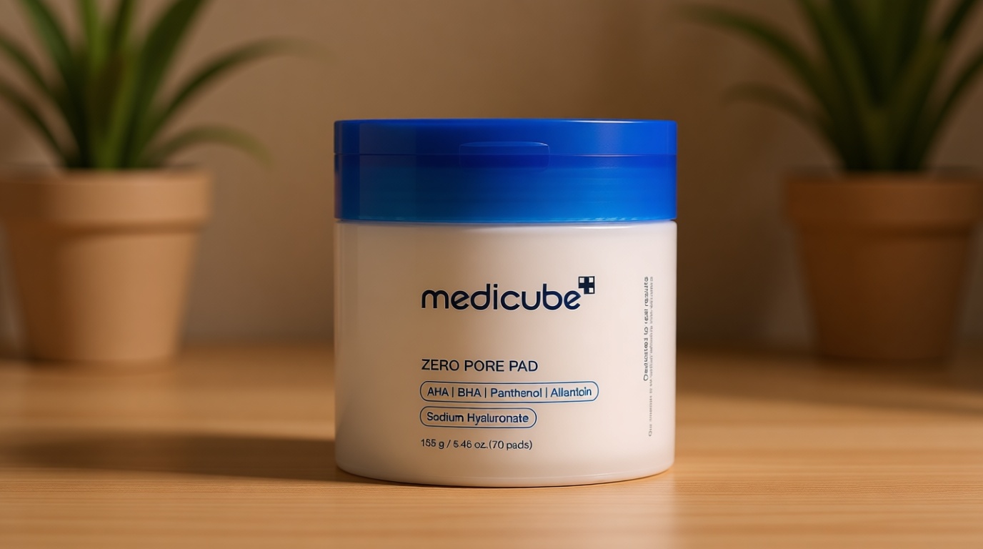 medicube Toner Pads Zero Pore Pad 2.0 | Dual-Textured Facial Pad for Exfoliation and Pore Care with 4.5% AHA Lactic Acid, 0.45% BHA Salicylic Acid | Ideal for All, Korean Skin Care, 70 Pads (1 Pack)