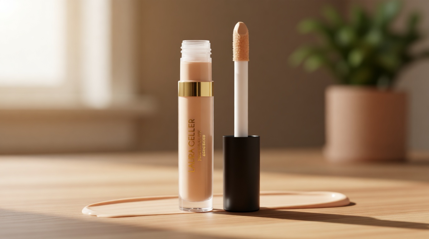 LAURA GELLER NEW YORK Ideal Fix Under Eye Concealer for Mature Skin – 1 Porcelain - Full Coverage, Anti-Aging, Color Correcting – Covers Dark Circles & Blemishes – Hydrating, Crease-Free, Long-Lasting
