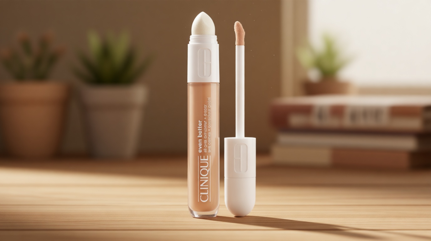 Clinique Even Better All-Over Full Coverage Concealer + Eraser Makeup For Dark Undereye Circles | With Hyaluronic Acid + Caffeine | Hydrating, Brightening + Depuffing