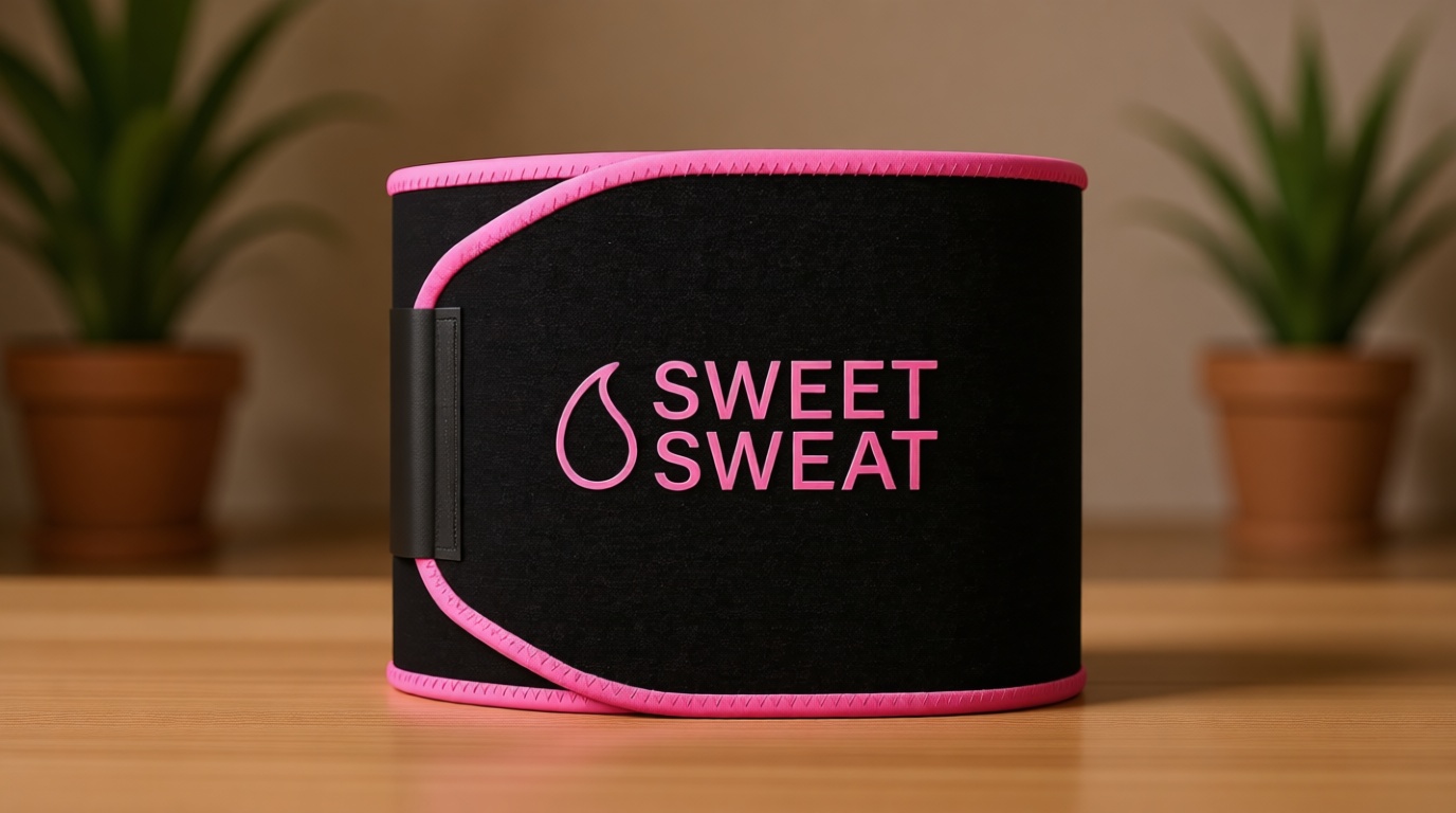 Sports Research Sweet Sweat Waist Trimmer (Core Series) - Premium Sweat Enhancing Fitness Band for Women & Men