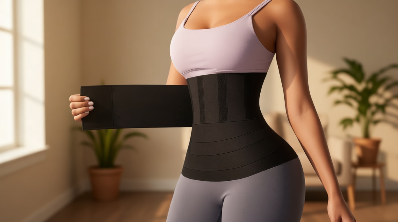 FeelinGirl Waist Trainer for Women Sauna Belt Tummy Wrap Plus Size