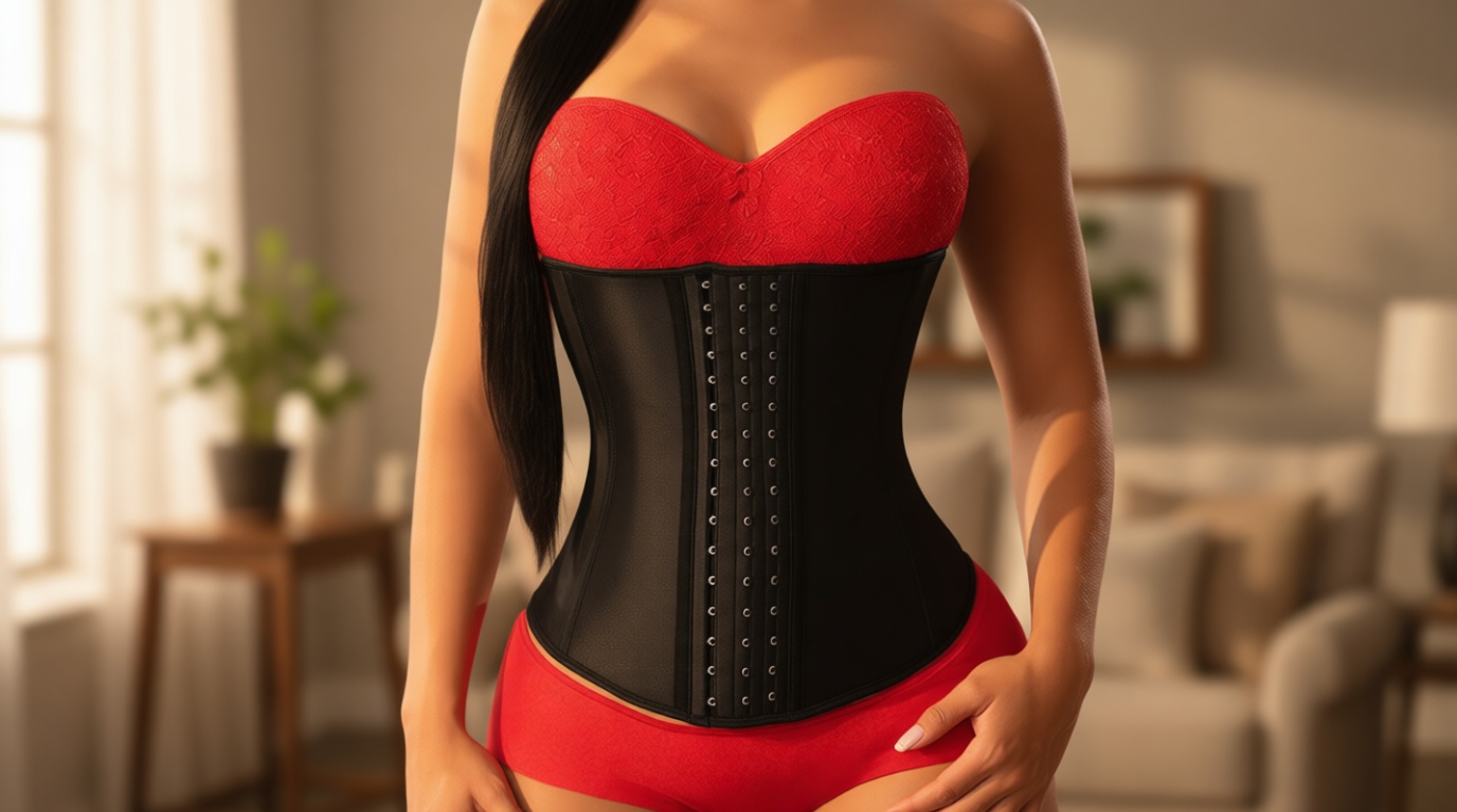 YIANNA Women's Underbust Latex Sport Girdle Waist Trainer Corsets Hourglass Body Shaper