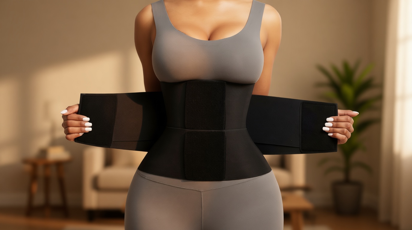 FeelinGirl Waist Trainer Belt Waist Cincher Trimmer Ab Belt Tummy Control Body Shaper with Triple Wrap Women and Men
