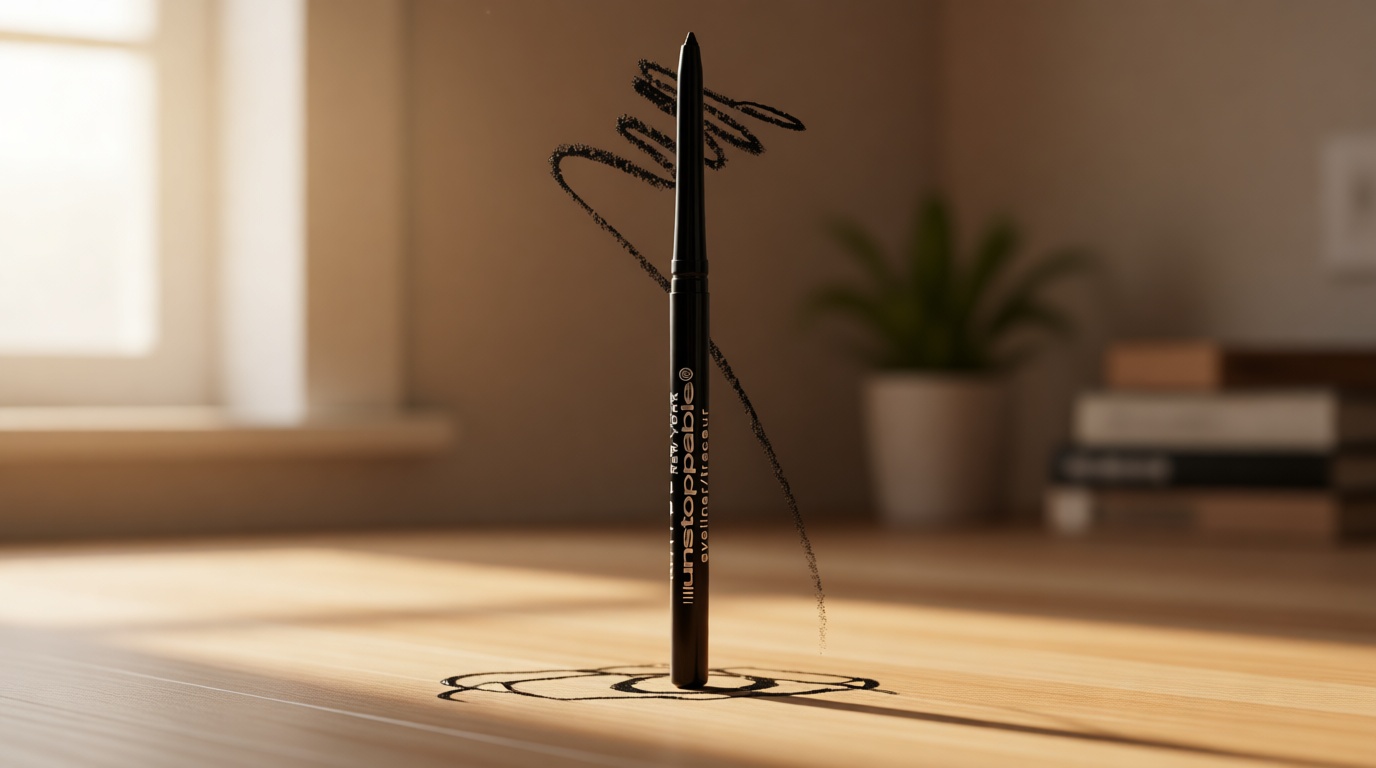Maybelline Unstoppable Waterproof Mechanical Black Eyeliner Pencil, Easy to Apply, Smooth Glide, Up to 24 Hour Wear, Onyx