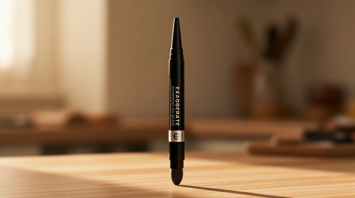 Rimmel London Exaggerate Waterproof Eye Definer Eyeliner, Highly Pigmented, Long-Wearing, Built-In Smudger, 262, Blackest Black, 0.01oz