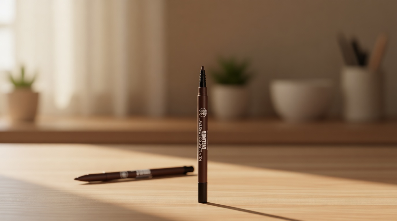 Revlon ColorStay Pencil Waterproof Eyeliner, Smudge-Proof, Eye Makeup with Built-In Sharpener, 202 Black Brown, 0.01 oz