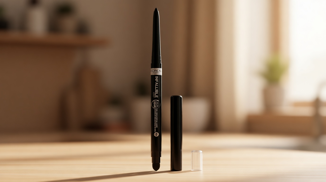L'Oreal Paris Infallible Grip Mechanical Gel Eyeliner Pencil, Smudge-Resistant, Waterproof Eye Makeup with Up to 36HR Wear, Intense Black, 0.01 Oz